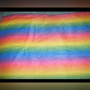 UNICORN RAINBOW FABRIC piece 18 x  22 in